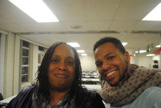 Langford Wiggins with his mother, the Rev. Elizabeth Wiggins